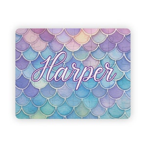 Custom Kids Puzzle, Personalized Gift for Child, Mermaid Puzzle, Mermaid Party Gift, Birthday Girl Gift, Personalized Puzzle