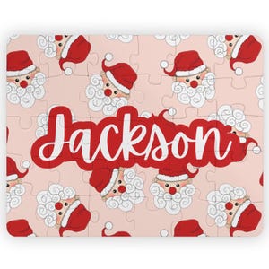 Custom Kids Puzzle, Personalized Gift for Child, Christmas Santa Claus Puzzle, Christmas Gift, Personalized Xmas Puzzle