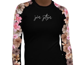Brown Belt Rash Guard BJJ Rash Guard Women's JIu Jitsu Rash Guard Ladies BJJ Rash Guard Brown Belt Ranked Rash Guard No Gi