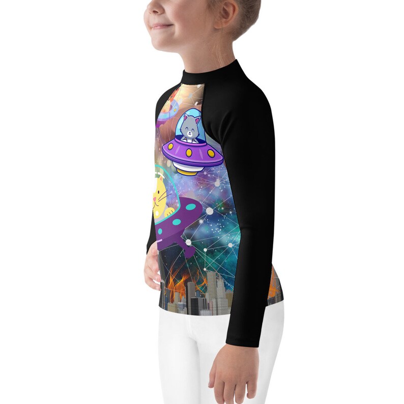 Cat Rash Guard Little Girls Cats Jiu Jitsu Rash Guard Pretty Girls Rash Guard Girls ...