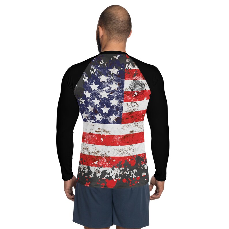 Men's American Rash Guard BJJ Rash Guard for Men Jiu Jitsu Rash Guard