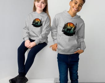 Sudadera con capucha para jóvenes cazadores de ciervos Sudadera con capucha con gráfico de ciervos para niños Sudadera con capucha para jóvenes cazadores de cola blanca para niñas cazadoras Sudadera con capucha para jóvenes cazadores