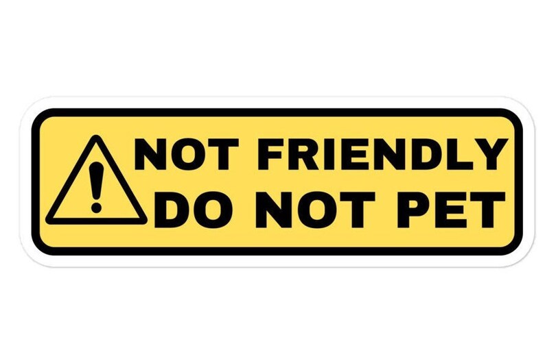 Warning Introvert Sticker Introvert Sticker Funny Sticker for Introvert Pride Warning Label for ...