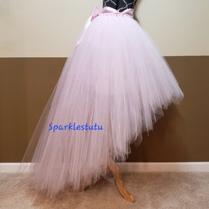 A05 Pale pink High-Low tutu (With Sewn in satin LINING)//Hi - lo tulle skirt  Children to adult Tutu//(33 colors available) Halloween Tutu