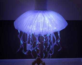 Jellyfish Light Blue Dress/trailing Tendrils/halloween Skirt Handmade  Custom Personalize - Etsy