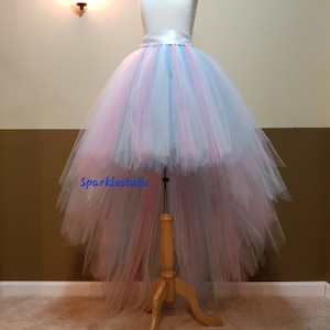 C04 Cotton Candy High-Low tutu (With Sewn in satin LINING)//(33 colors available) Cotton candy costume