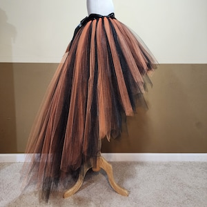 B12 Black & Orange High-Low tutu (With Sewn in satin LINING)//(33 colors available) Halloween witch Tutu
