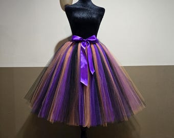 F27 Witch costume/ Full length Witch tutu/ Witch tulle costume/ Halloween tulle costume, Women's floor len