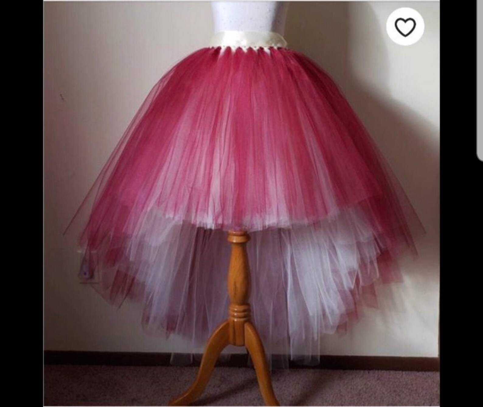 D06 Lavender Over Ivory/ High-low Tutu (with Sewn in Satin LINING)// Hi ...
