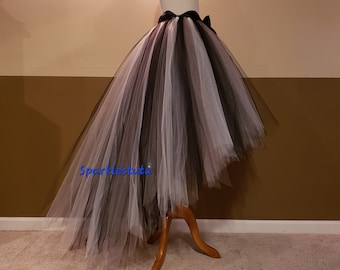 C05 Ghost High-Low tutu//Mix color Hi - lo tulle skirt//(33 colors available) Ghost costume skirt