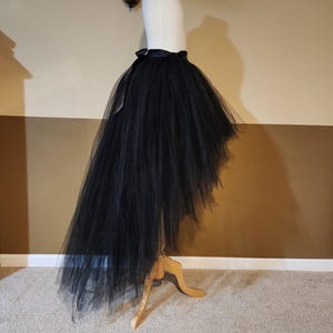 A12 Black High-Low tutu (With Sewn in satin LINING)//Hi - lo tulle skirt //(33 colors available)