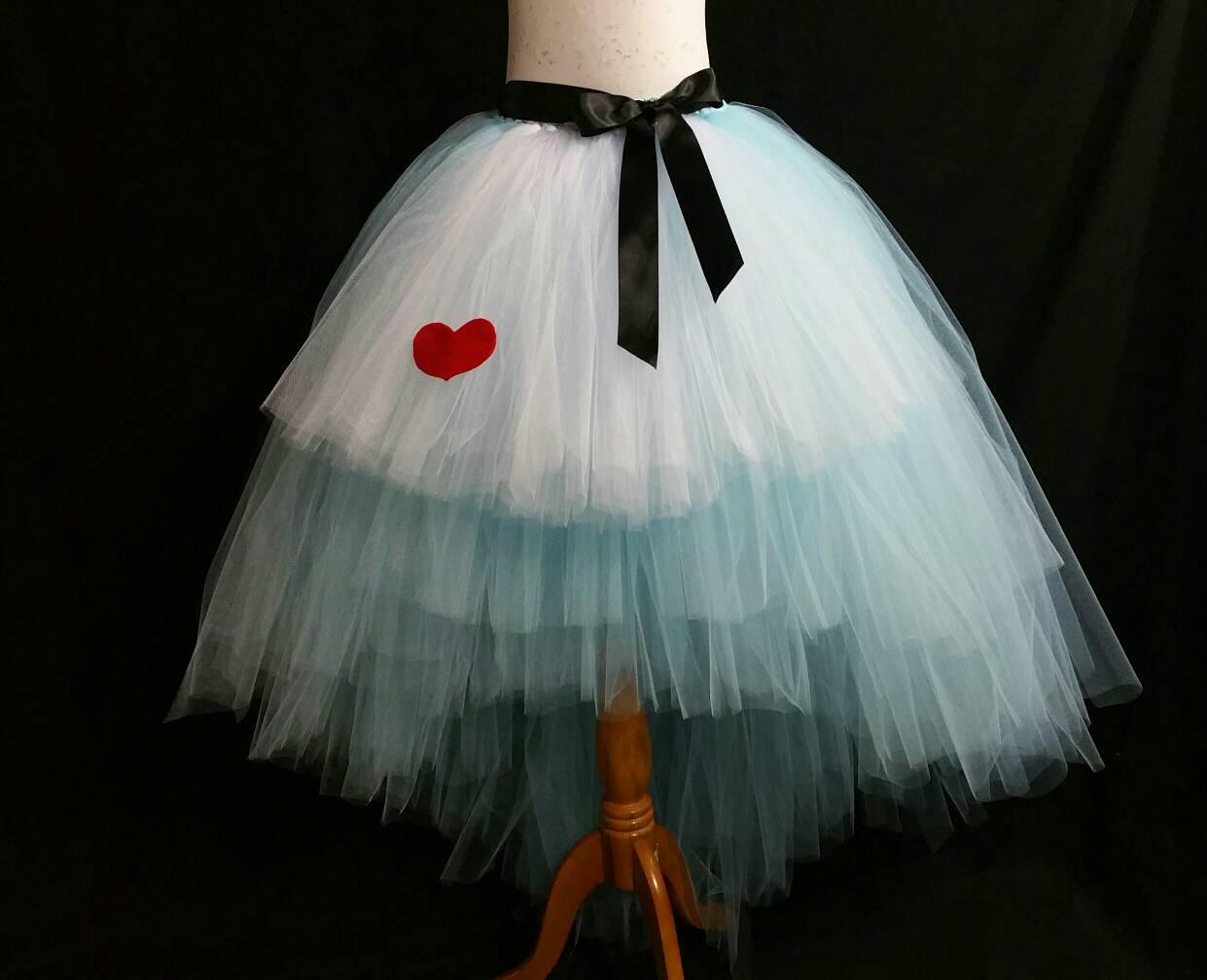 A14 Alice in the wonder land High-Low tutu (With Sewn in satin LINING)//Bridal tulle skirt/ Children to adult Tutu/(33 colors available)