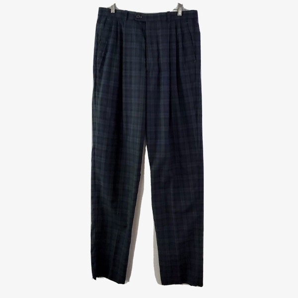 Mens Plaid Dress Pants Etsy