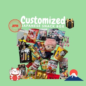 Caja de snacks japonesa personalizada, temática anime, caja de regalo