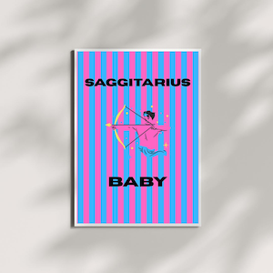 Sagittarius Baby Wall Art Printable – Zodiac bedroom Decor – Saggitatius Astrology Sign Digital Download –  Horoscope Poster –   Print
