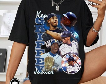 500 LEVEL Ken Griffey Jr. T-Shirt - Seattle Mariners Card Stat Graphic Tee, Officially Licensed - View #2
