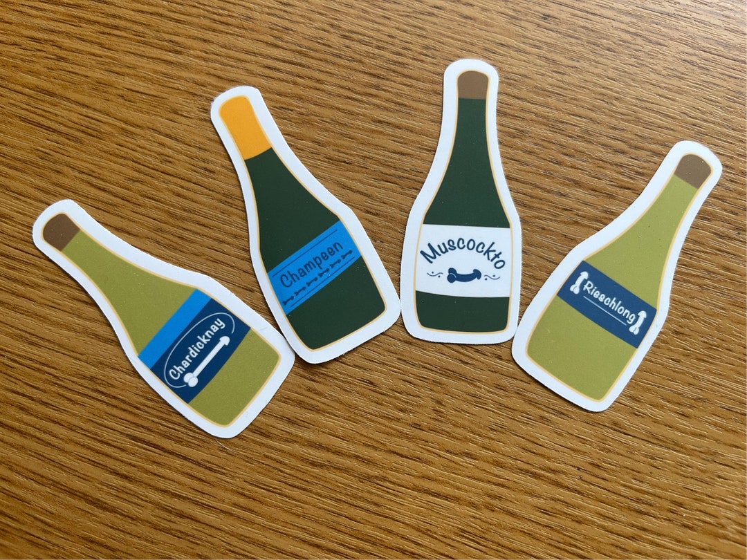 Wine Bottle Puns Sticker Set for Bachelorette Party Favors Etsy