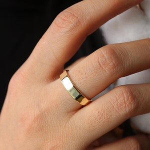 Geometric Ring • 14K Gold Plated • 925K Sterling Silver • Gift for Girlfriend • Stylish Ring • Minimalist Gift • Ring for Him