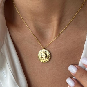 Sun Necklace • 14K Gold Plated • 925K Sterling Silver • Star Pendant • Celescial Jewelry • Day Jewelry • Gift for Her • Bohemian Sun Jewelry