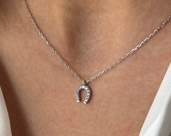 Hufeisenkette aus Sterlingsilber: Glücksbringer, 14K vergoldet