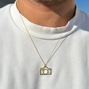 Gold Camera Necklace: 925 Sterling Silver Photograph Jewelry - Etsy