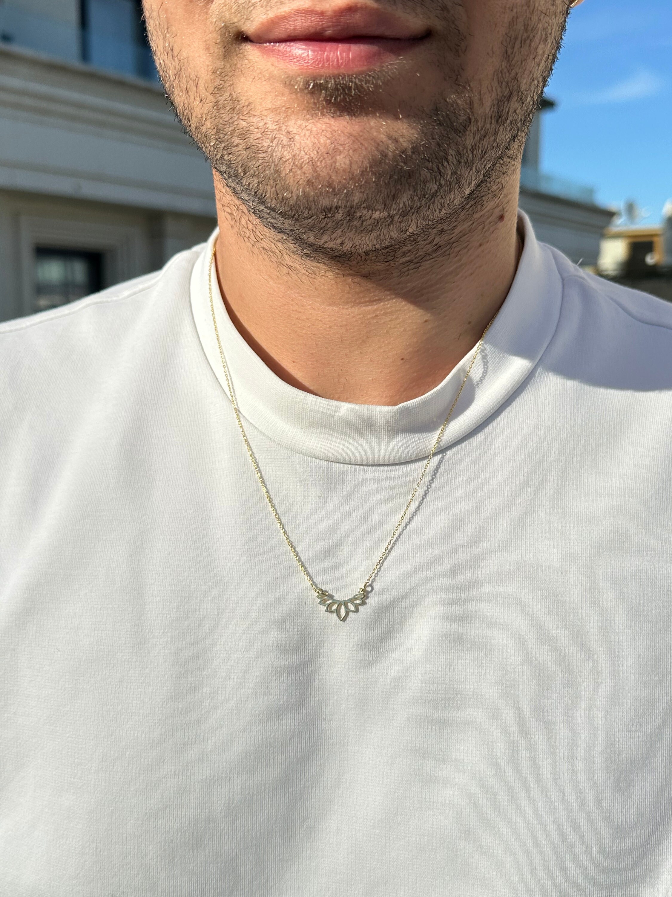Lotus Necklace • 14K Gold Plated • 925K Sterling Silver Lotus Necklace • 14K Gold Plated • 925K Sterling Silver
