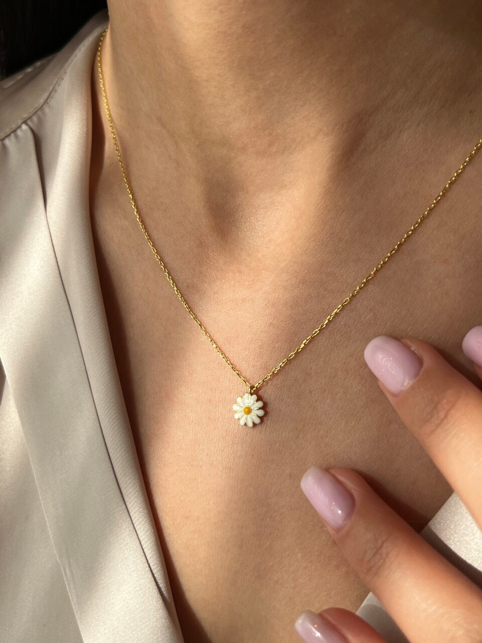 ネックレス・ペンダント Glitter Daisy necklace デイジーのネックレス / Daisy necklace | atelier mozu