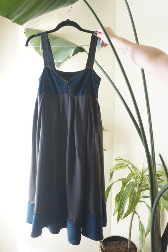c2000s Yves Saint Laurent Midnight Blue Silk Bias Cut Dress main image 1