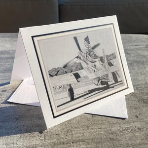 Aviation Art WWII Aircraft P-51D opvouwbare notitiekaarten set van 10