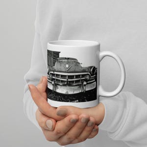 Cadillac Ranch V2 White glossy mug