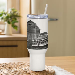 Classic Cadillac Ranch Part Deux Travel mug with a handle
