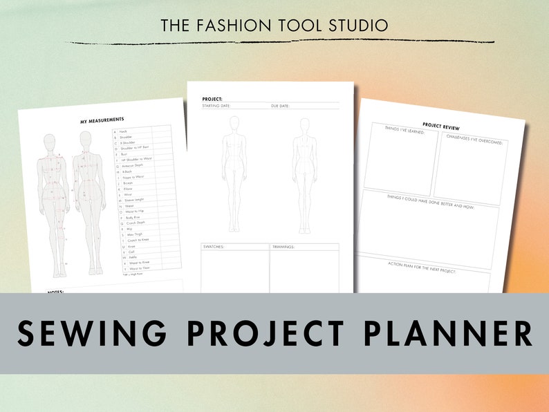 Sewing Planner Printable PDF Project Planner Fashion Etsy