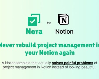REA! Nora: Mall för projektledning för Notion