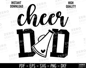 Cheer Dad SVG: Cheerleader Design, Cut File (Digital Download)
