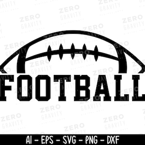 Football SVG, Football Silhouette, Digital Download Football Shirt Svg, Football Svg Files for Cricut, Football Svg for Shirts, Sweatshirts