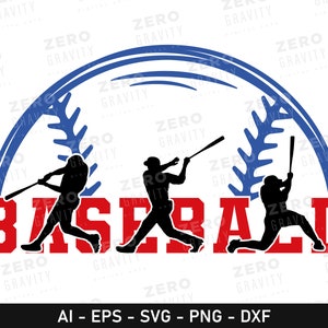 Baseball Players Silhouette Svg, Baseball Svg for Shirts, Digital Download Baseball Stitch, Baseball Svg for Cricut, Baseball Gift for Him