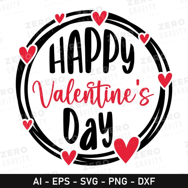 Joyeuse Saint-Valentin Svg, Saint-Valentin Svg Cricut, téléchargement numérique amour Svg pour chemises, Saint-Valentin chemise Svg, joyeuse Saint-Valentin Png