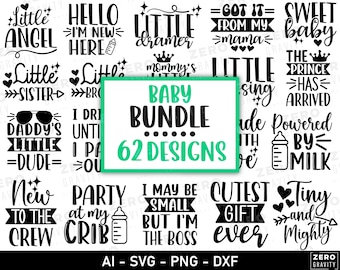 Baby Svg Bundle, Baby Milestones Svg, baby Shower Svg, Baby Quotes Bundle, Funny Baby Png, New Born Svg, Digital Download Baby Sayings Svg