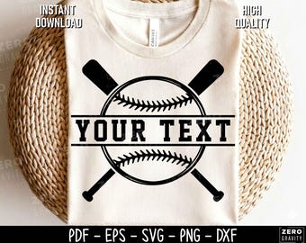 Custom Baseball Name SVG, Personalized Baseball Shirt Design Digital Download