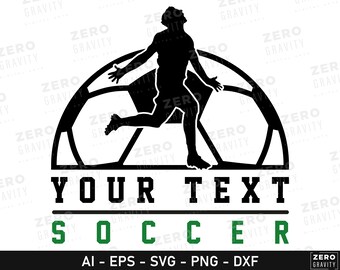Personalized Soccer Player Silhouette SVG: Custom Name T-shirt (Digital Download)