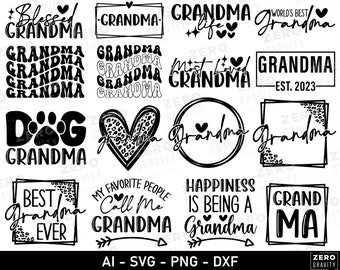 Grandma Svg Bundle, Digital Download Grandma Png, Mothers Day Svg, Grandma Shirt Design, My Favorite People Call Me Grandma Svg, Nana Svg