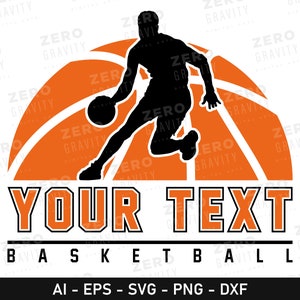 Basket-ball personnalisé SVG, Logo de l'équipe de basket-ball SVG, imprimable basket-ball PNG, fichiers Cricut de basket-ball, fichier de basket-ball en téléchargement numérique