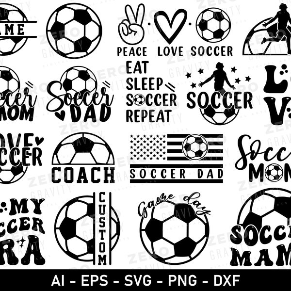 Soccer Svg Bundle, Soccer Ball Svg Files for Cricut, Soccer Mom Svg Cut File, Soccer Mom Shirt Svg, In My Soccer Era Svg, Digital Soccer Png