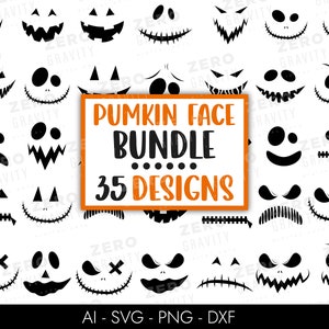 Halloween Pumpkin Face Svg Bundle, DIGITAL DOWNLOAD, Pumpkin Faces Clipart, Halloween Shirt Svg, Pumpkin Face Shirt Svg, Pumpkin Vector