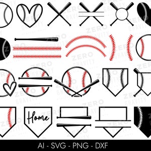 Baseball-Svg-Bundle, Baseball-Monogramm-Svg, Baseball-Svg-Schnittdatei, Home Plate Png, Baseball-Stich-Svg, Cricut-Svg, Baseball-Silhouette