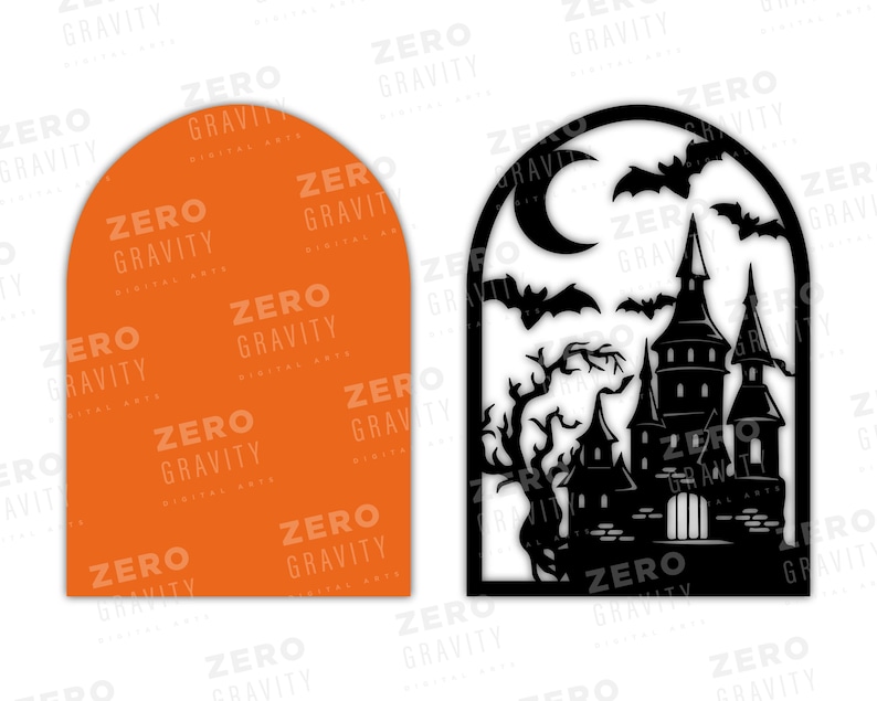 Halloween Glowforge SVG Bundle, Layered Door Hanger Cricut Cut File ...
