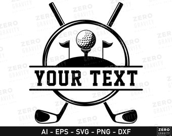 Custom Golf Name SVG: Personalized Golf Ball PNG (Digital Download)
