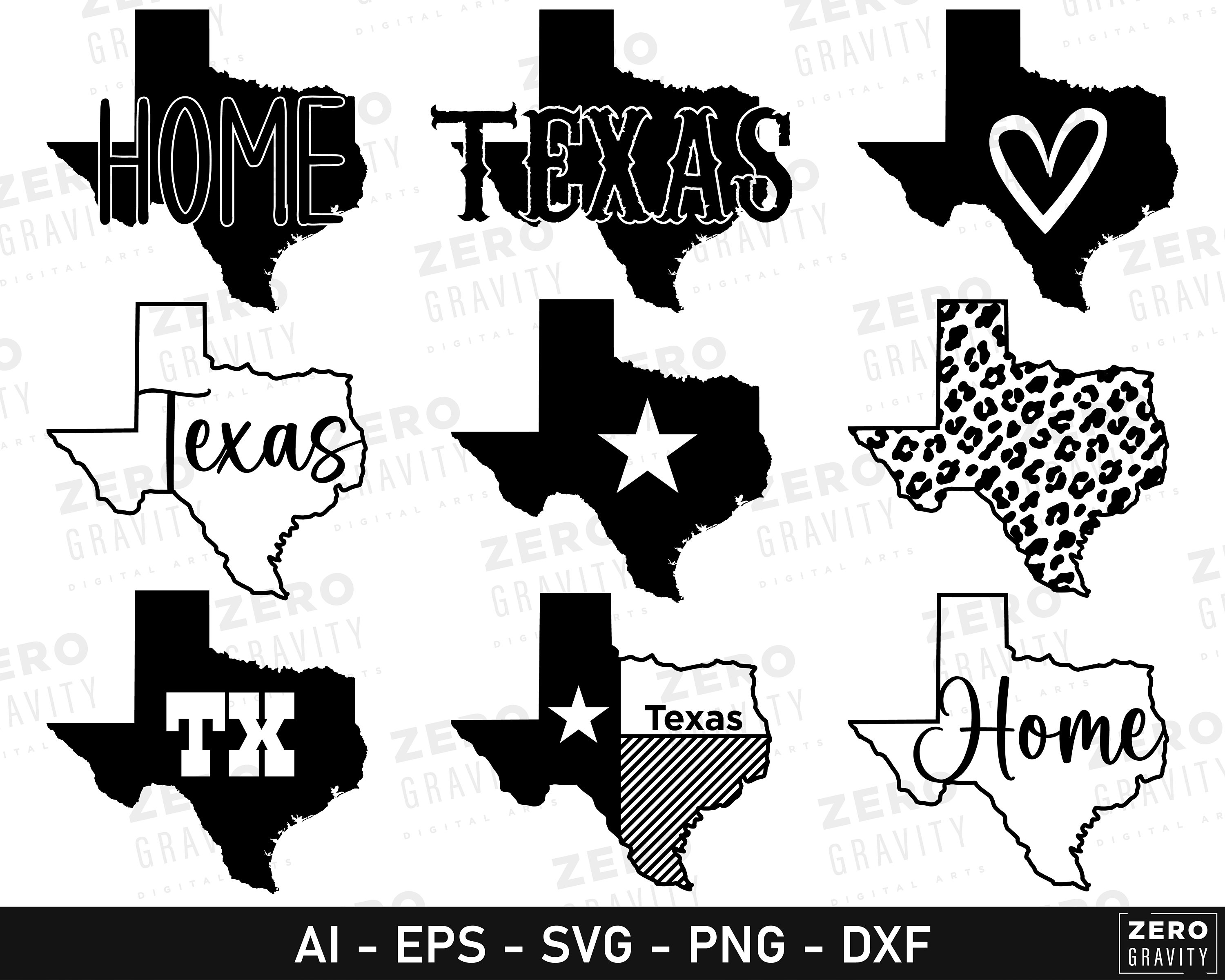Texas Svg Bundle Digital Texas Map Files for Cricut Texas - Etsy Canada