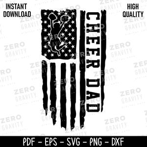 Cheer Dad Svg, Cheer Dad Png, Digital Download Cheer Dad Shirt Svg, Cheerleader Svg, Cheer with American Flag Svg, Sports Dad Svg, SVG PNG
