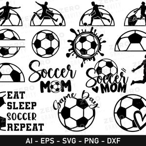 Soccer SVG Bundle Cricut, Digital Download Soccer Mom SVG, Printable Soccer PNG, Soccer Game Day Svg, Soccer Svg for Shirts, Soccer Ball Svg